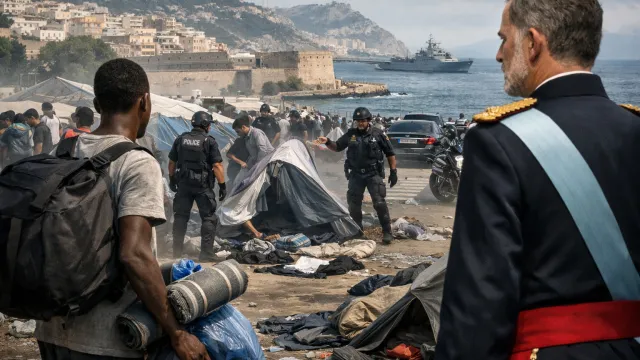 CEUTA: 3.500 Migranten müssen vor königlichem Besuch Lager verlassen